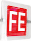 Sign 15x15cm ''Fire Station 2'' Red-White Thickness 5mm Acrylic Plexiglass 788544