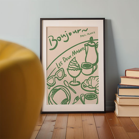 Poster Morgenkaffee Pst25327 21cm x 30cm Weißer PVC-Rahmen