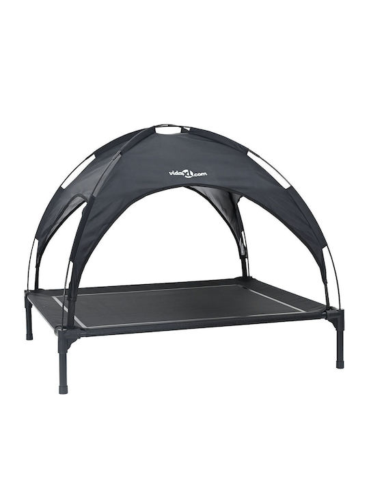 vidaXL Erhöht Hundebett Schwarz 90x81cm.