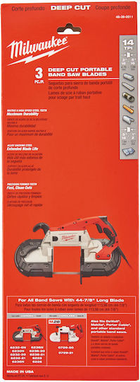 Milwaukee 48390511 Jigsaw Blade 5-8mm 1139 Set of 3 pcs Mw