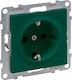 Legrand Seano Single Walled Power Socket Green