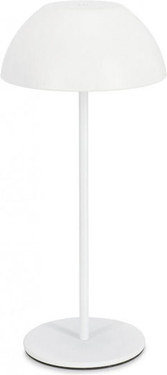 Bizzotto Table Lamp LED with White Shade and Base