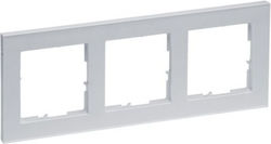 Frame 3-gang Aluminium Seano 765283 Legrand 765283