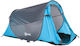 Cort de Camping Pop Up Albastru pentru 2 Persoane 286x209x122 cm