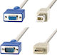 KVM кабел Roline 11.99.4693 Value HD15M+USB-A HD15F+USB-B 3.0 м