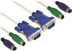 Vcom Ck501a 3m Cable From Vga + 2x Ps/2 M To Vga + 2x Ps/2 M Kvm Switch 3m Vcom Ck501a 3m Cable From Vga + 2x Ps/2 M To Vga + 2x Ps/2 M Kvm Switch 3m