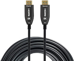 Optical Fiber Hdmi Cable Aoc V2.1 Male-male 8k@60hz Hdcp 2.2 Edid 30m Nexio Nx-vn-hd66-30m