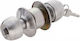 Nickel Matte Knob Lock with Key