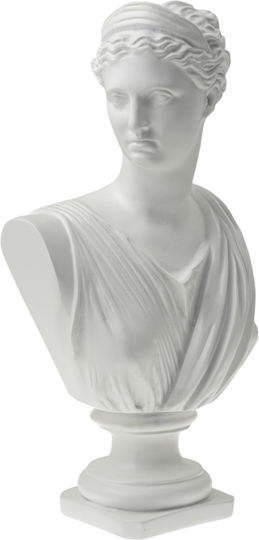 Bust Fetiță din Poliester Alb 18x10.7x31cm
