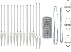 vidaXL Plasă de sârmă Galvanizat Argintiu 0.8x25m