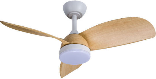 Primo PRCF-80661 Ανεμιστήρας Οροφής 91.44cm με Φως Καφέ / Λευκός