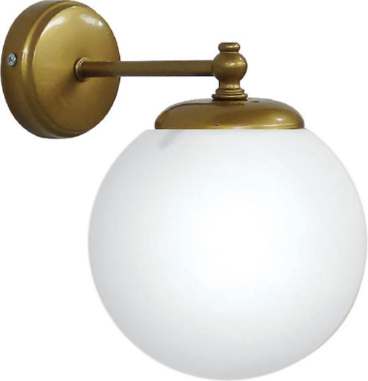 Heronia Gl-600/ap Φωτιστικό Τοίχου με Ενσωματωμένο LED Χρυσό 15εκ.