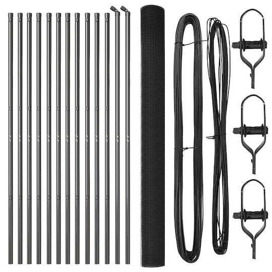 vidaXL Fence Poles Garden Fencing Material 1pcs Gray