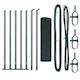 vidaXL Posts Garden Fencing Material 1pcs Green