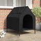 Dog House Black Polyester Steel