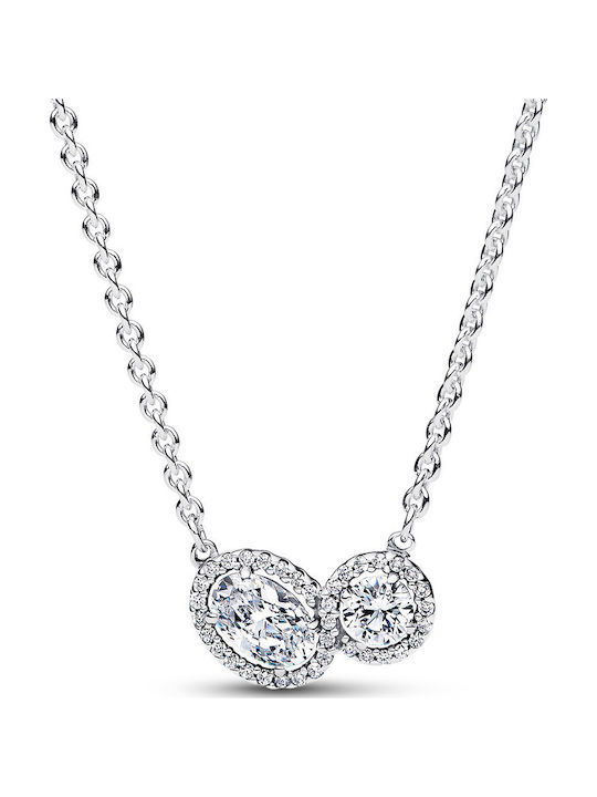 Pandora Necklace from Silver with Zircon