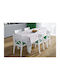 Tablecloth Stain Resistant Set 2pcs Daisies 463 White-pink 140x220cm
