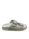 Leather Women's Flat Sandals Anatomic in White Color