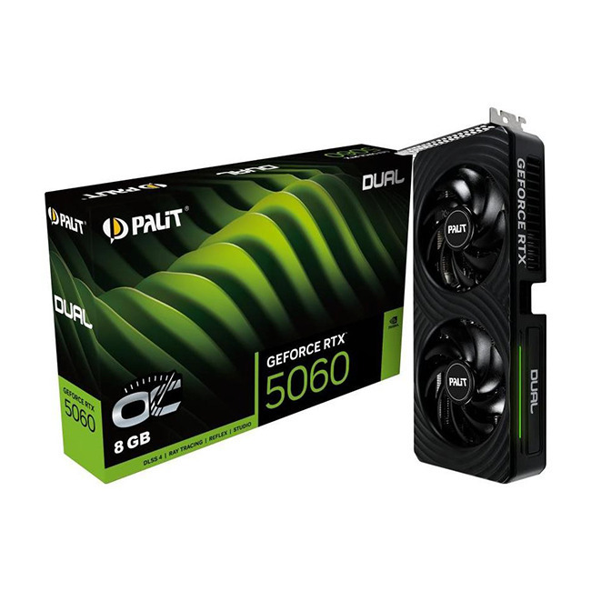 Palit GeForce RTX 5060 8GB GDDR7 Dual OC Κάρτα Γραφικών