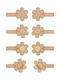 Mimi & Lula Set of Kids Hair Clips with Bobby Pin / Hair Clip Flower in Beige Color 8pcs