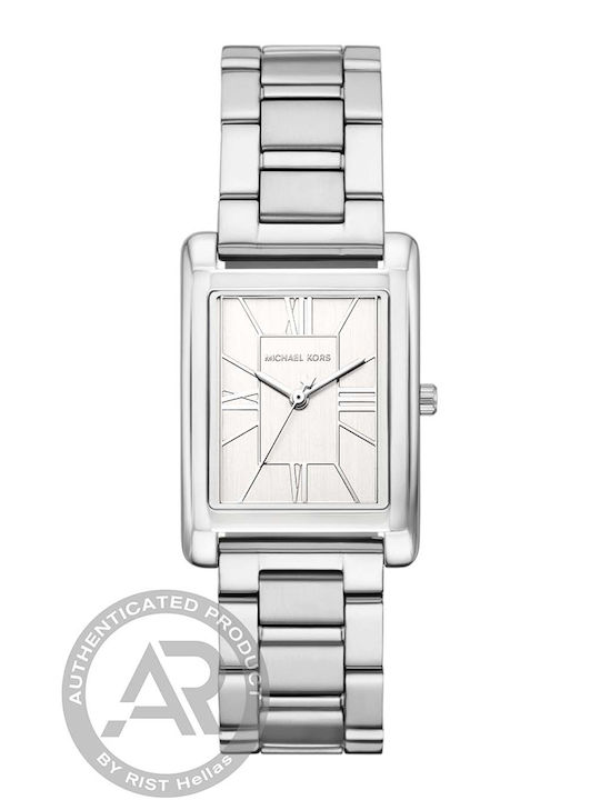 Michael Kors Essex Crystals Ανδρικό Ρολόι 26mm Μπαταρίας με Ασημί Μεταλλικό Μπρασελέ