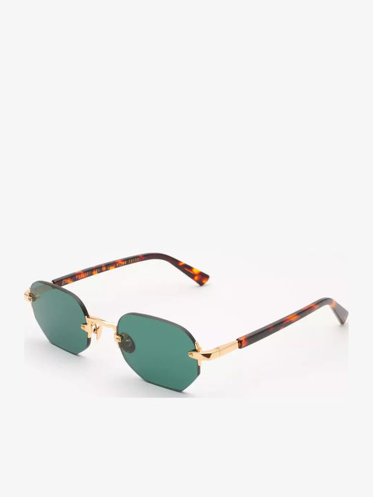 Gast Moonstone Women's Sunglasses with Gold Metal Frame and Green Lens MNS02