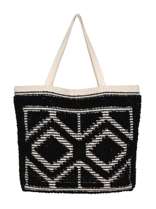 Aquablue Stoff Strandtasche Schwarz