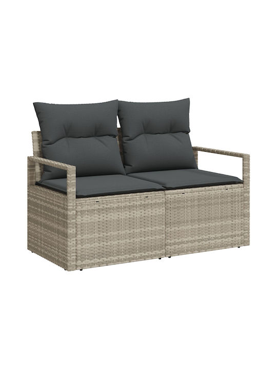 Zweisitziges Sofa Außenbereich Rattan mit Kisse...
