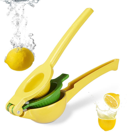 Relaxdays Presă de mână Lămâie / Var în Culoare Galben