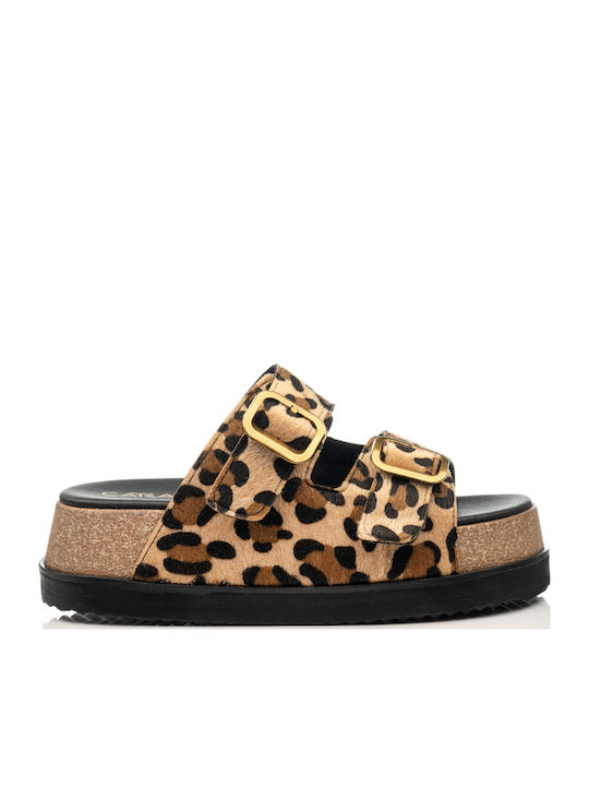 Carad Shoes Δερμάτινα Σανδάλια Μπεζ