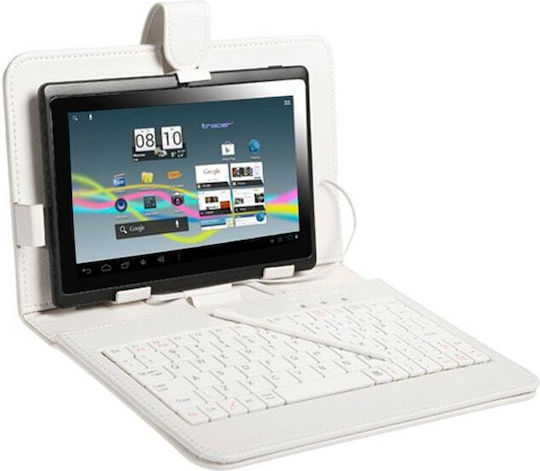 Tracer Flip Cover με Πληκτρολόγιο Λευκή (Up to 7" tablets)
