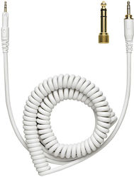 Резервен кабел за слушалки Audio-technica Ath-m50x Ath-m40x, навит, 1.2-3м, бял Резервен кабел за слушалки Audio-technica Ath-m50x Ath-m40x, навит, 1.2-3м, бял