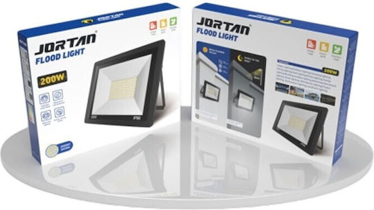 Jortan Светодиоден Прожектор 200W Студено Бяло 6500K IP66