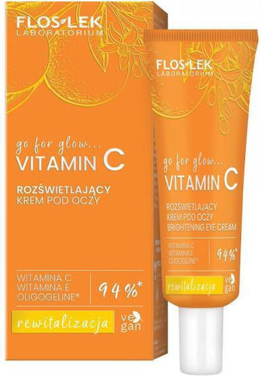 FlosLek Go For Glow Eye Moisturiser for Moisturizing Brightening and Dark Circles 30ml