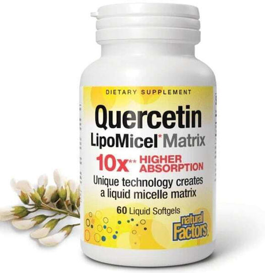 Natural Factors Quercetin Lipomicel Matrix 60 μαλακές κάψουλες
