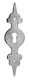 Herrajes Palencia 4350 Antique Silver Furniture Rosette 3.2x11.7cm