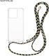 Sonique Armor Clear Silicone Case with Cord for...