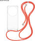 Sonique Armor Clear Silicone Case with Cord for...