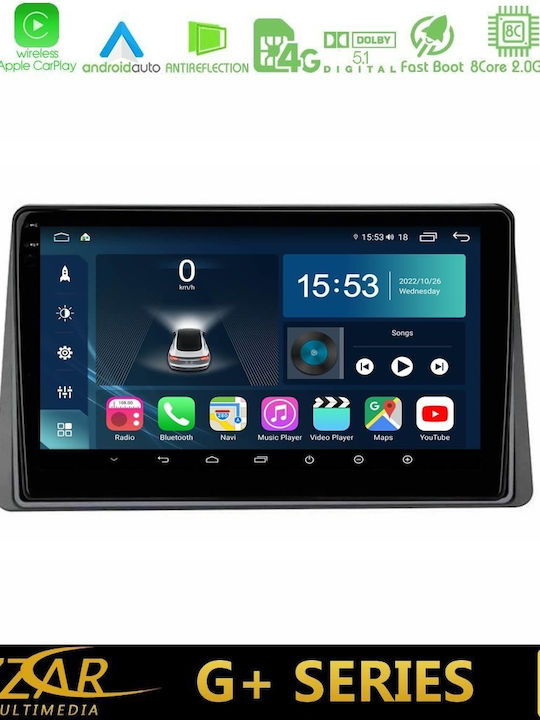 Bizzar Car Audio System for Renault Arkana 2021-2022 (Bluetooth/USB/WiFi/GPS/Apple-Carplay/Android-Auto) with Touch Screen 10"