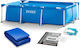 Intex Πισίνα PVC 1662lt με Μεταλλικό Σκελετό 220x150x60εκ. Γαλάζια