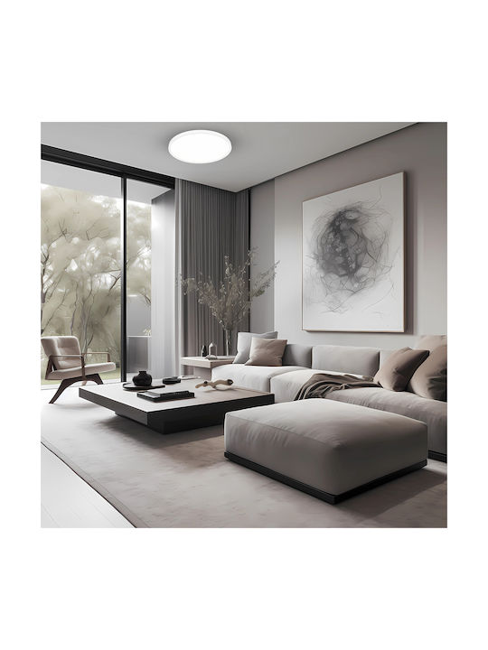 Eko Light Ceiling Mount Light 50cm White with Integrated LED
