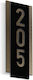 Selbstklebendes Schildnummernrahmen ''Ihre Wahl der Nummerierung'' 70mmx160mm Bronze Schwarz Acryl Kunststoff 3mm Nr. 614966