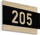 Klebendes Schild Nummernrahmen ''Ihre Wahl der Nummerierung'' 130x90mm Basis Holz Schwarzes Acryl Kunststoff 3mm Nr. 384444