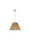 Pakketo Lubuto Pendant Light Copper Boho with Rope for Socket E27 34.5x34.5x23cm