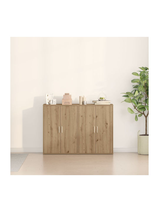 Office Storage Chipboard Cabinet Oak L60xW31xH84cm
