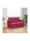 Doppelsitzer Sofa Bett Samt Rote 124x204x61cm