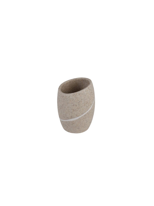 Inter Ceramic Ποτηροθήκη από Ρητίνη Μπεζ 6988354216756