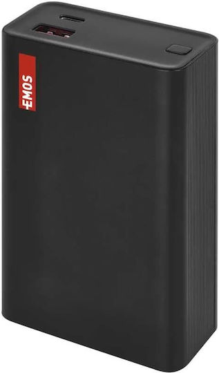 Emos B0560B Power Bank 20000mAh 65W με Θύρα USB-A και Θύρα USB-C Power Delivery Μαύρο