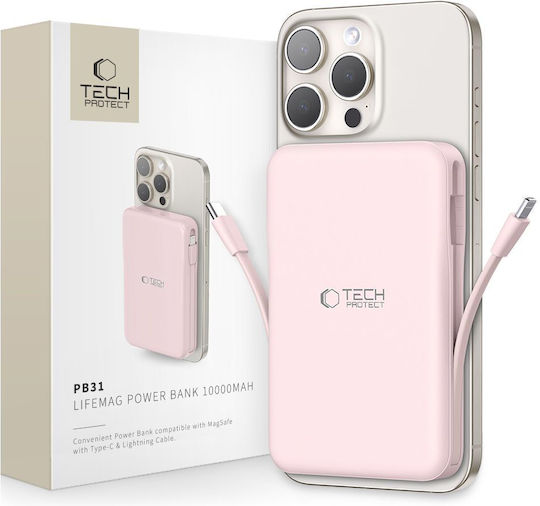 Tech-Protect PB31 Lifemag MagSafe Power Bank 10000mAh Ροζ