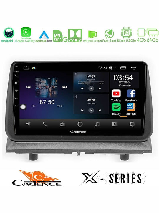 Cadence Auto-Audiosystem Dodge Nitro 2007-2011 (Bluetooth/USB/WiFi/GPS/Apple-Carplay/Android-Auto) mit Touchscreen 9"